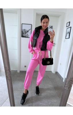 Růžová tepláková souprava Faly 