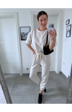 Krémová tepláková souprava Samy 