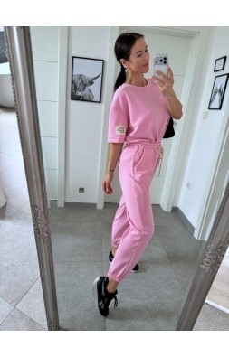 Růžová tepláková souprava Samy