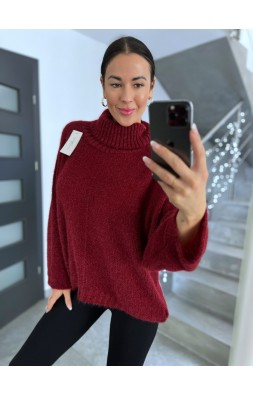 Vínový svetr Casy 