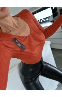 Cihlový svetr Silver 