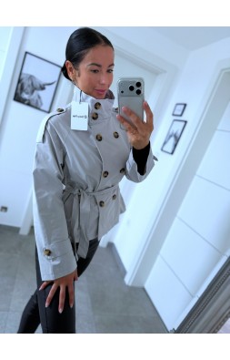 Šedý trenčkot Sara 