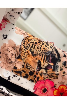 Delší sako Leopard 