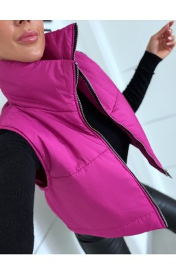 Růžová crop vesta 