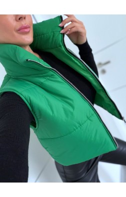 Zelená crop vesta 