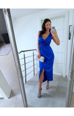 Modré šaty Edita velikost M 