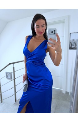 Modré šaty Edita velikost M 