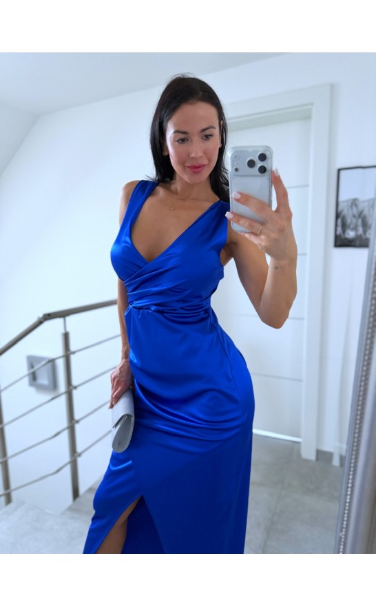 Modré šaty Edita velikost M 