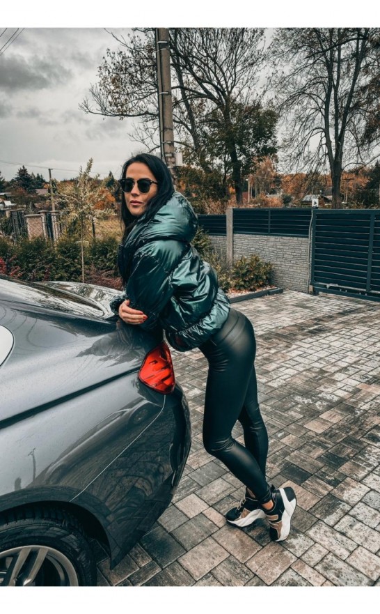 Sexy koženkové legíny S M L vyteplené 