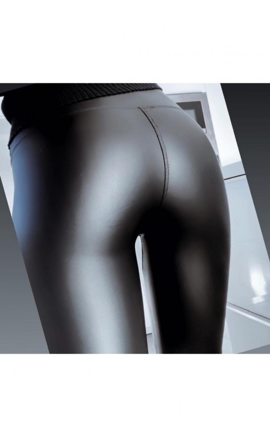 Sexy koženkové legíny S M L vyteplené 