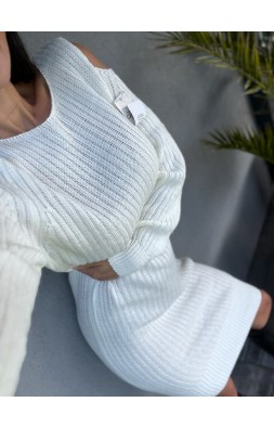 Smetnové teplé šaty Emilie