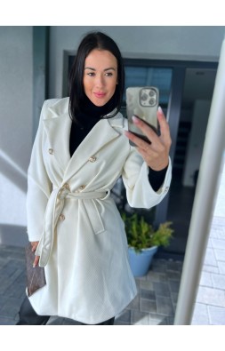 Smetanový krásný kabát 