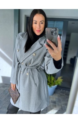 Šedý krásný kabát