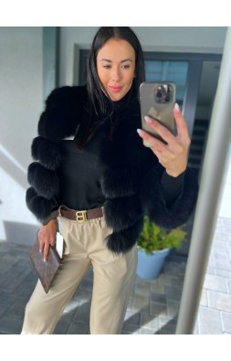 Světle krémové kalhoty kožené  s páskem