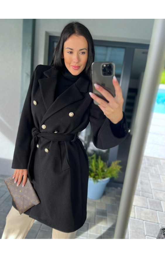 Černý krásný kabát 