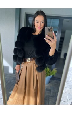 Camel kožená sukně + pásek 