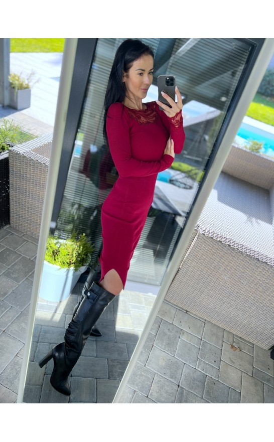 Vínové šaty Kamila