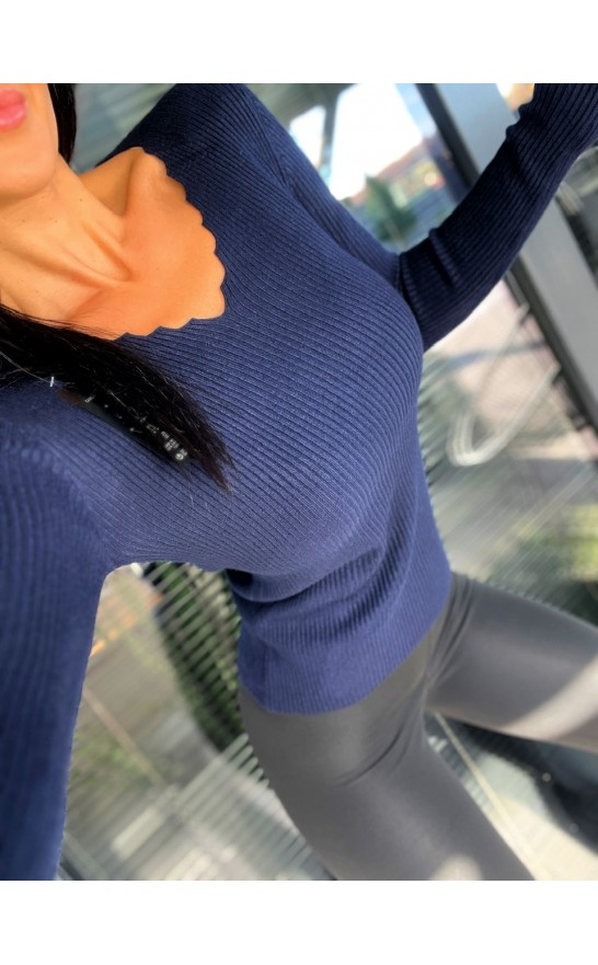 Tmavě modrý svetr Silver 