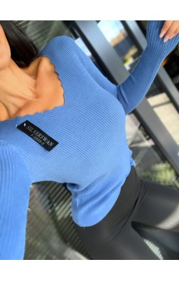 Středně modrý svetr Silver 