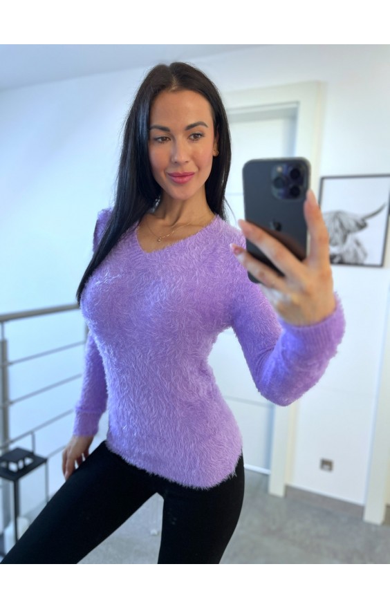 Lila svetr Love 