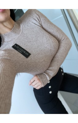 Krémový lurex rolák 