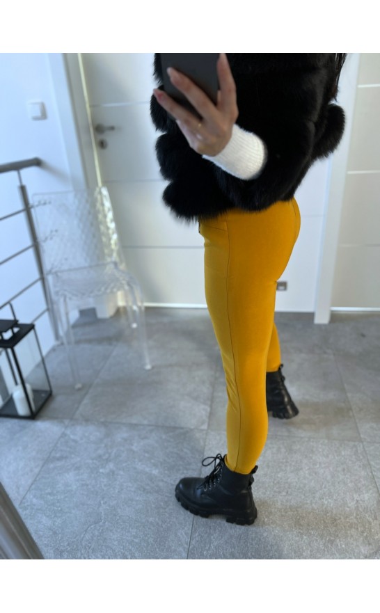 Hořčicové kalhoty Moli S a M 