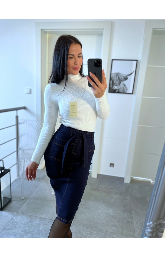 Modrá pouzdrová sukně S a M 