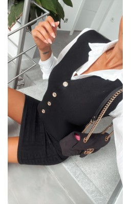 Hřejivá pouzdrová sukně s vlnou v černé