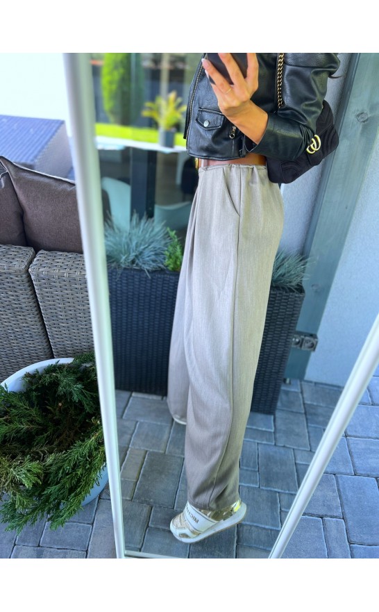 Tmavě béžové kalhoty Boa 