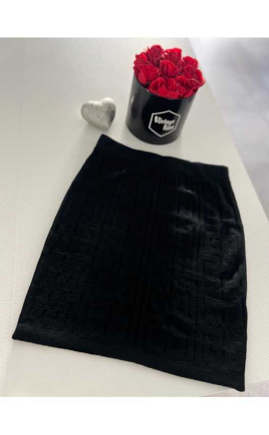 Hřejivá pouzdrová sukně s vlnou v černé