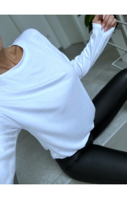 Bílý basic top dlouhý rukáv  Bílý basic top dlouhý rukáv