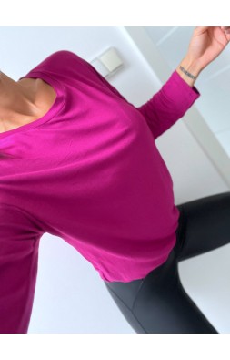 Fialkový basic top dlouhý rukáv  Fialkový basic top dlouhý rukáv