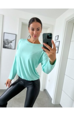 Mentolový basic top dlouhý rukáv Mentolový basic top dlouhý rukáv