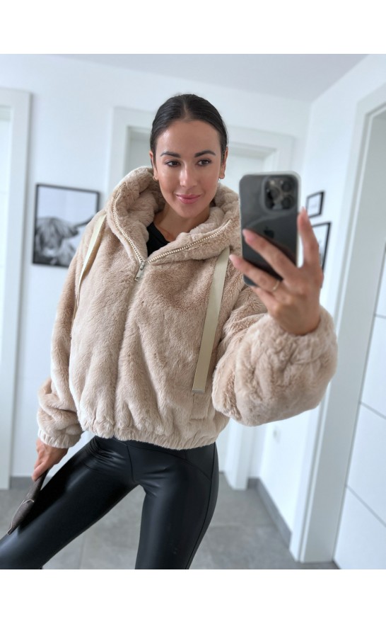 Nude luxusní kožíšek 