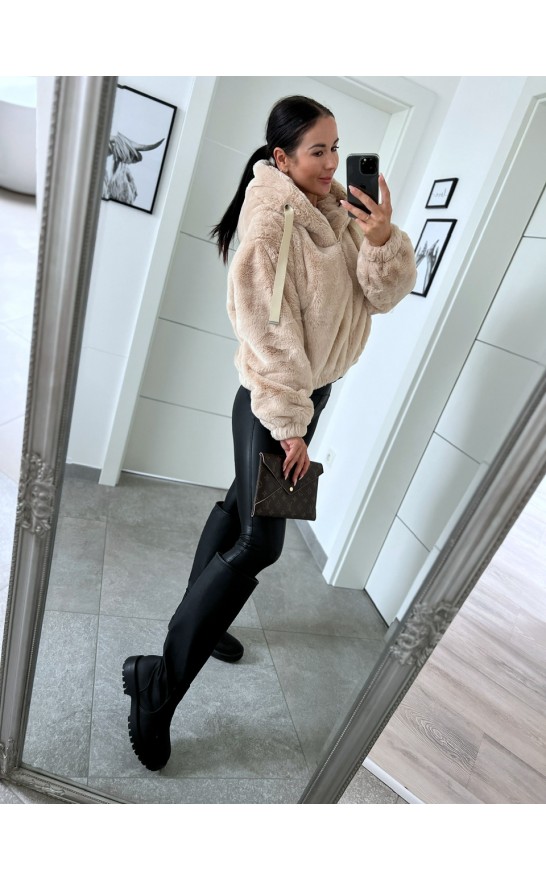 Nude luxusní kožíšek 