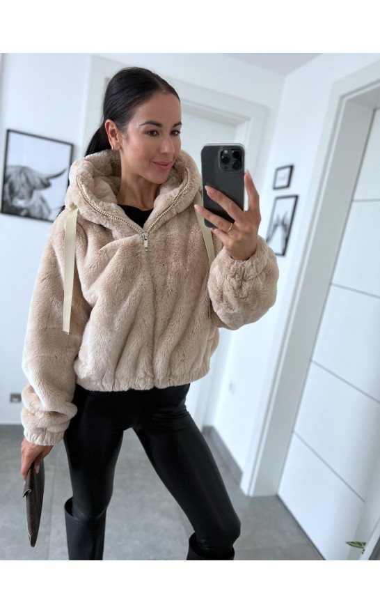 Nude luxusní kožíšek 