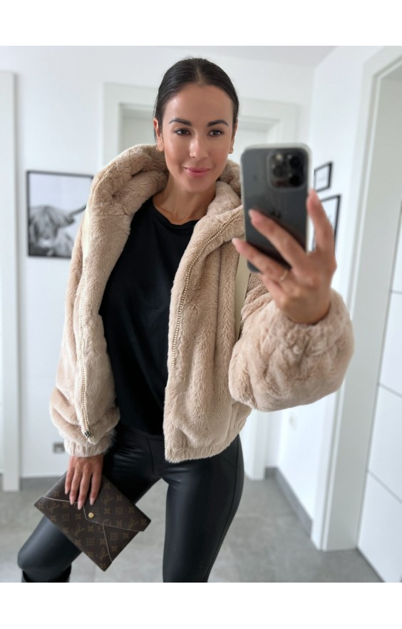 Nude luxusní kožíšek 