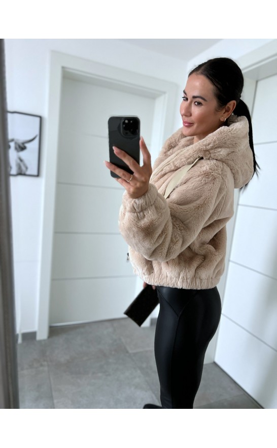Nude luxusní kožíšek 