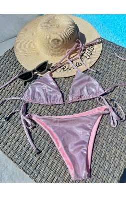 Pink plavky 1+1 S/M model Silver