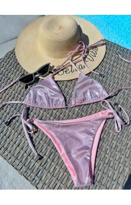 Pink plavky 1+1 S/M model Silver