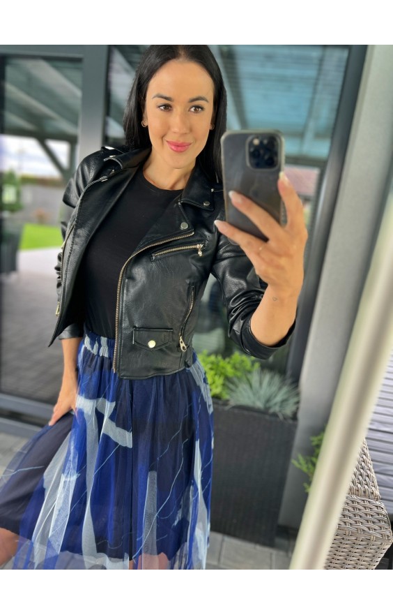 Modrá tylová sukně 