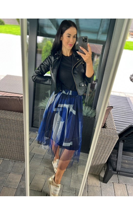 Modrá tylová sukně 