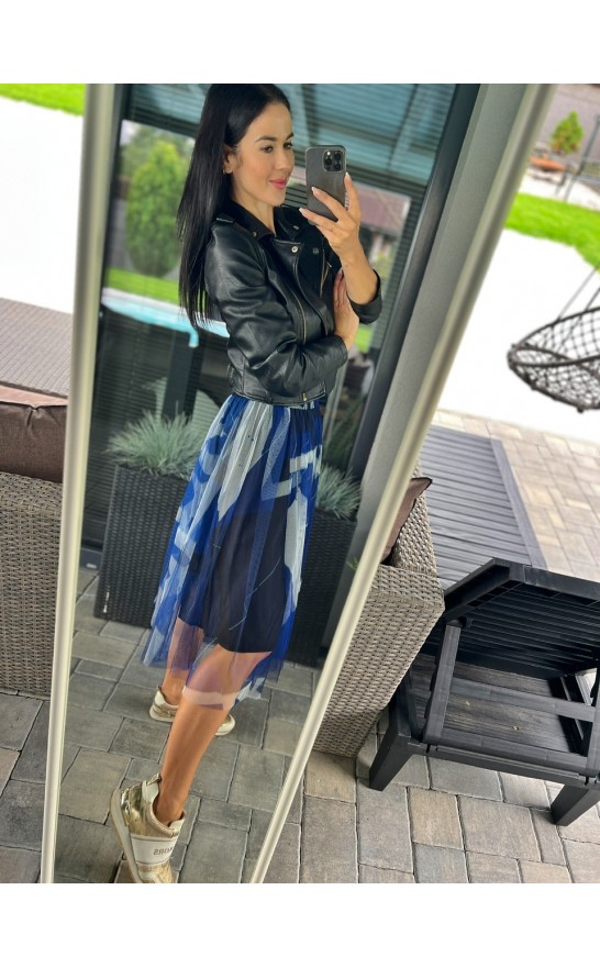 Modrá tylová sukně 