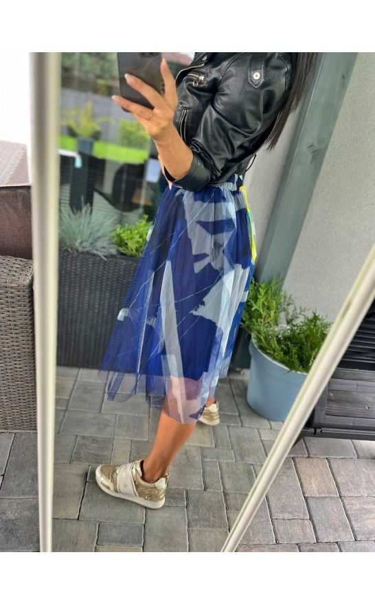 Modrá tylová sukně 