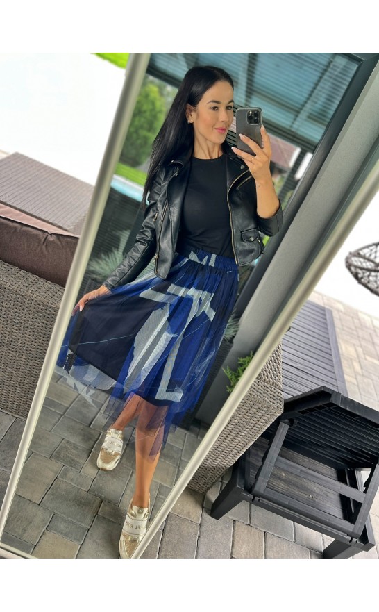 Modrá tylová sukně 