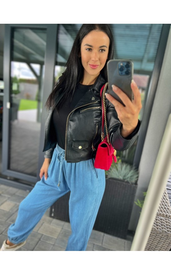 Středně modré kalhoty Ode S/M