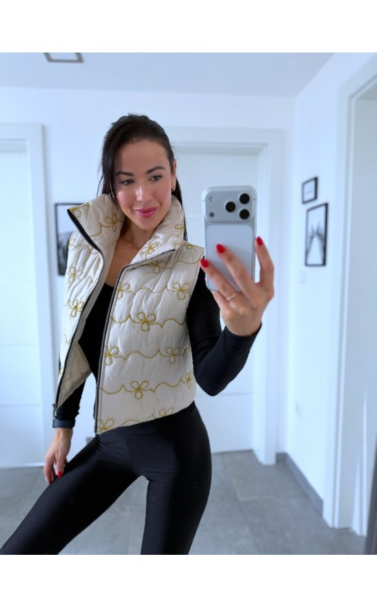 Krémová vesta 