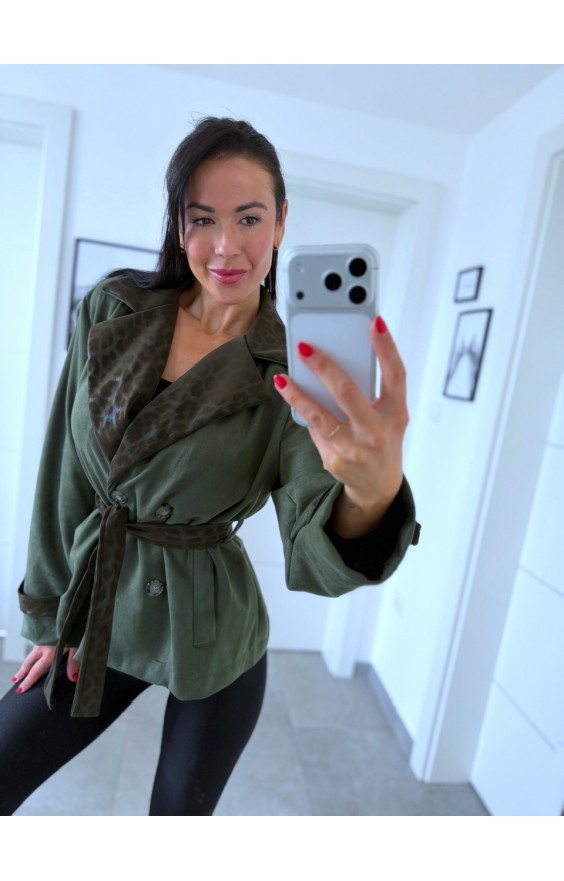 Khaki trenčkot 
