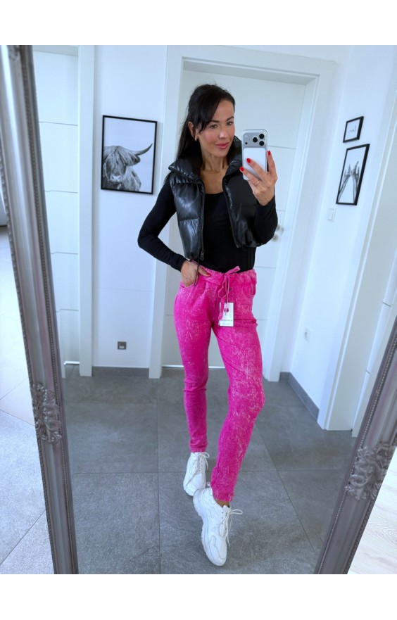 Žíhané kalhoty pink model 2 