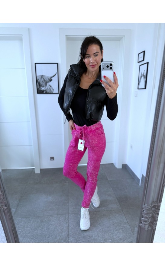 Žíhané kalhoty pink model 2 